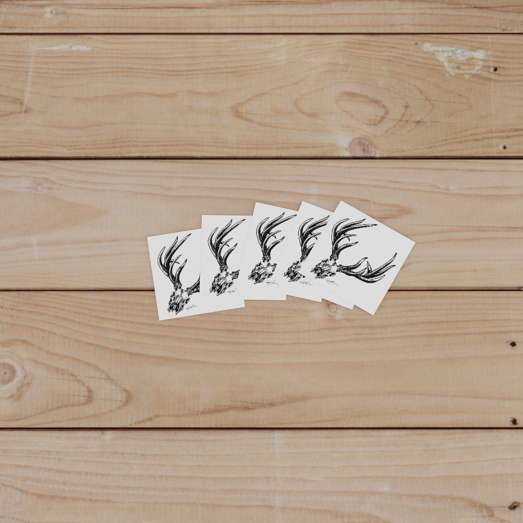 Bone Head Laminate Stickers, Square