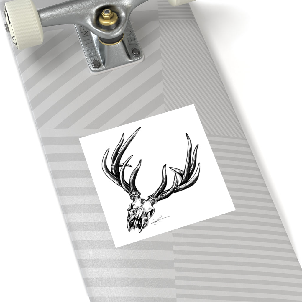 Bone Head Laminate Stickers, Square