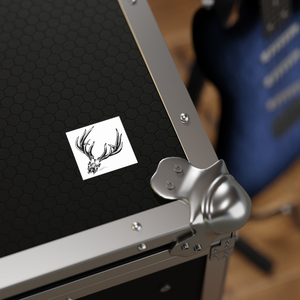 Bone Head Laminate Stickers, Square