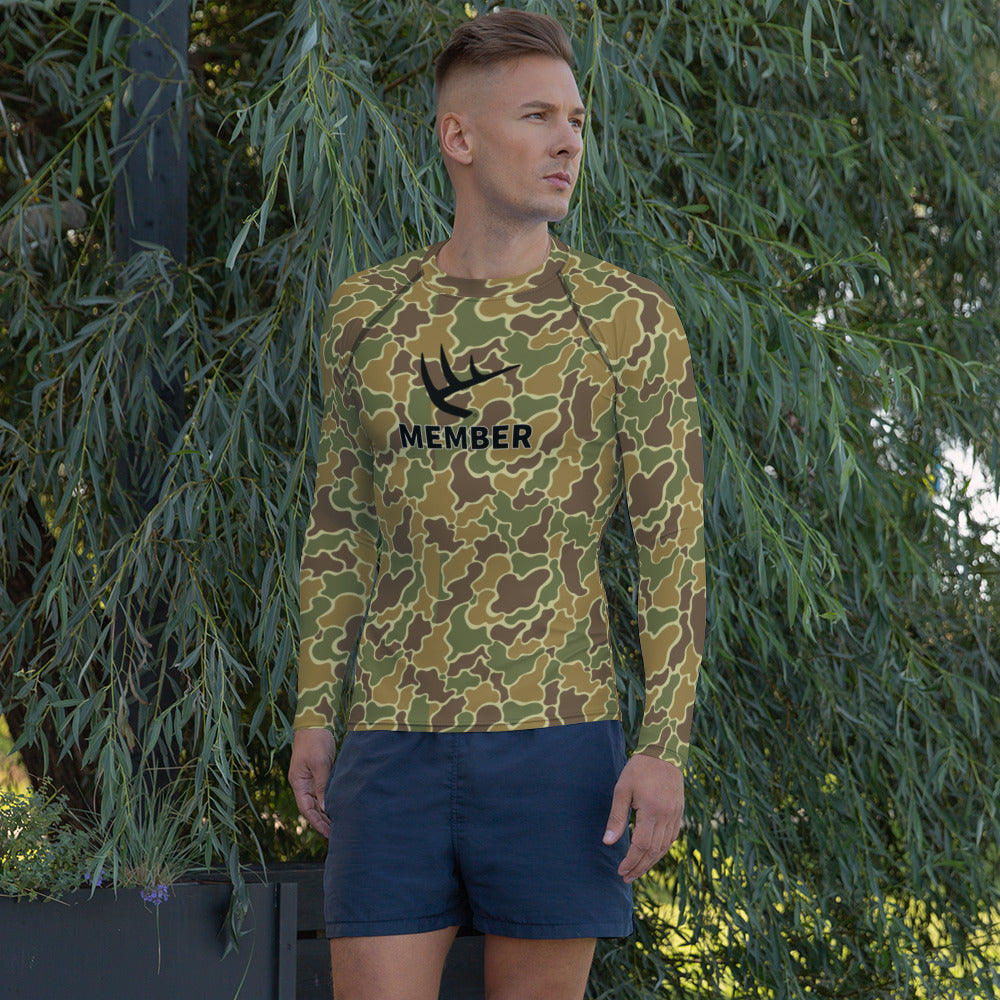 Pop's Classic Camo Official Member Men's Rash Guard