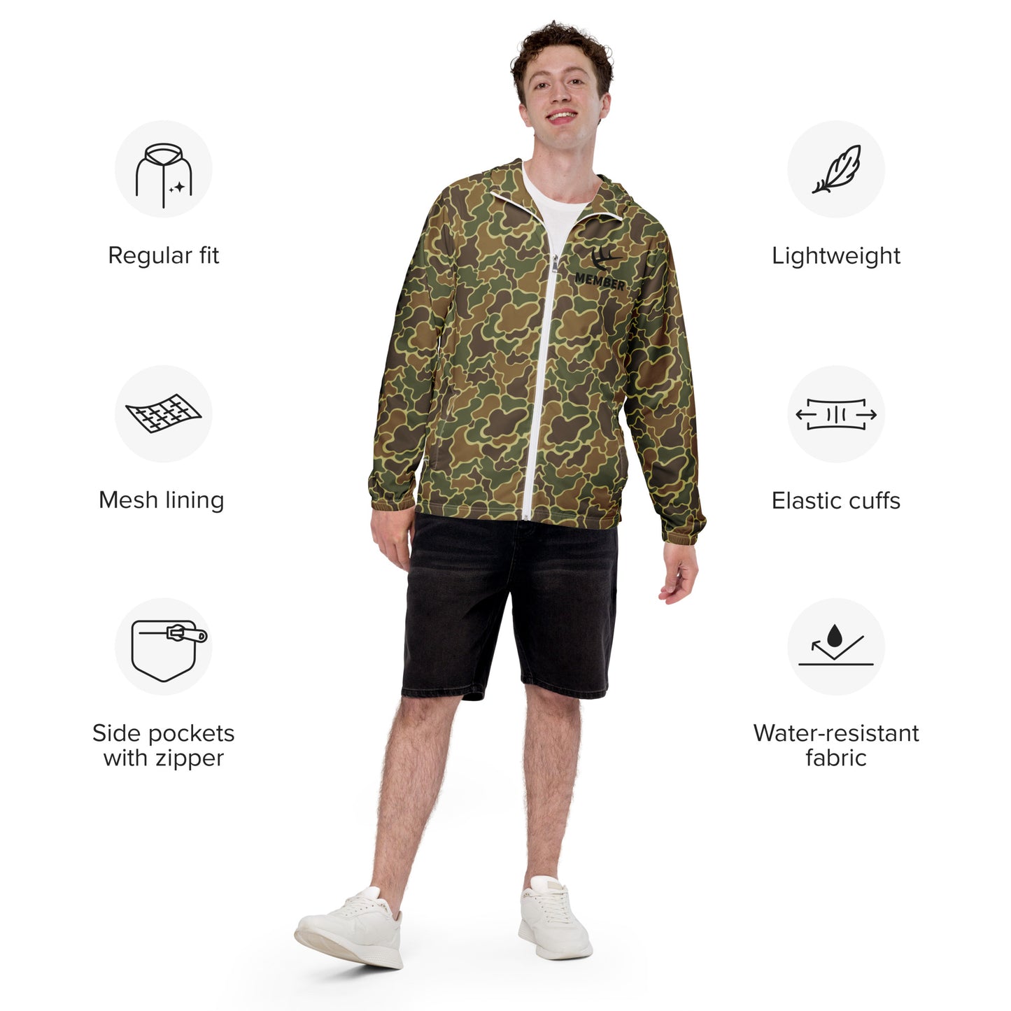 Pop's Classic Camo Men’s windbreaker