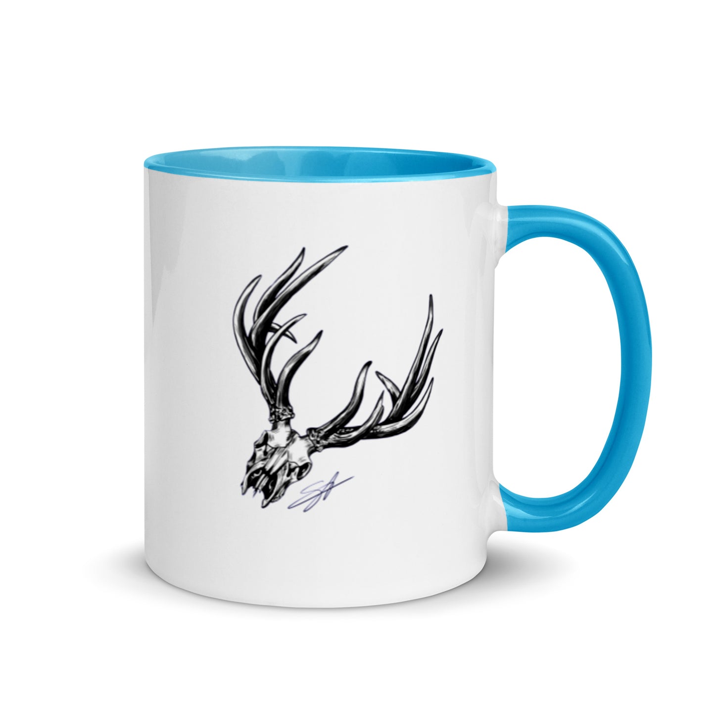 Bone Head Mug with Color Inside