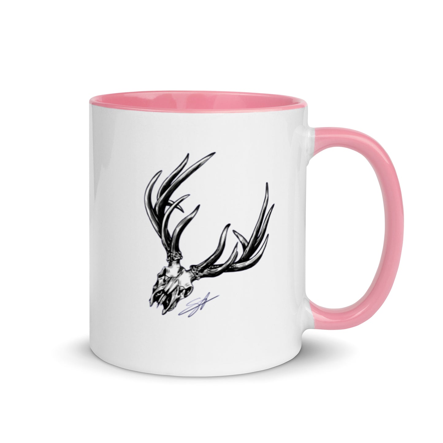 Bone Head Mug with Color Inside