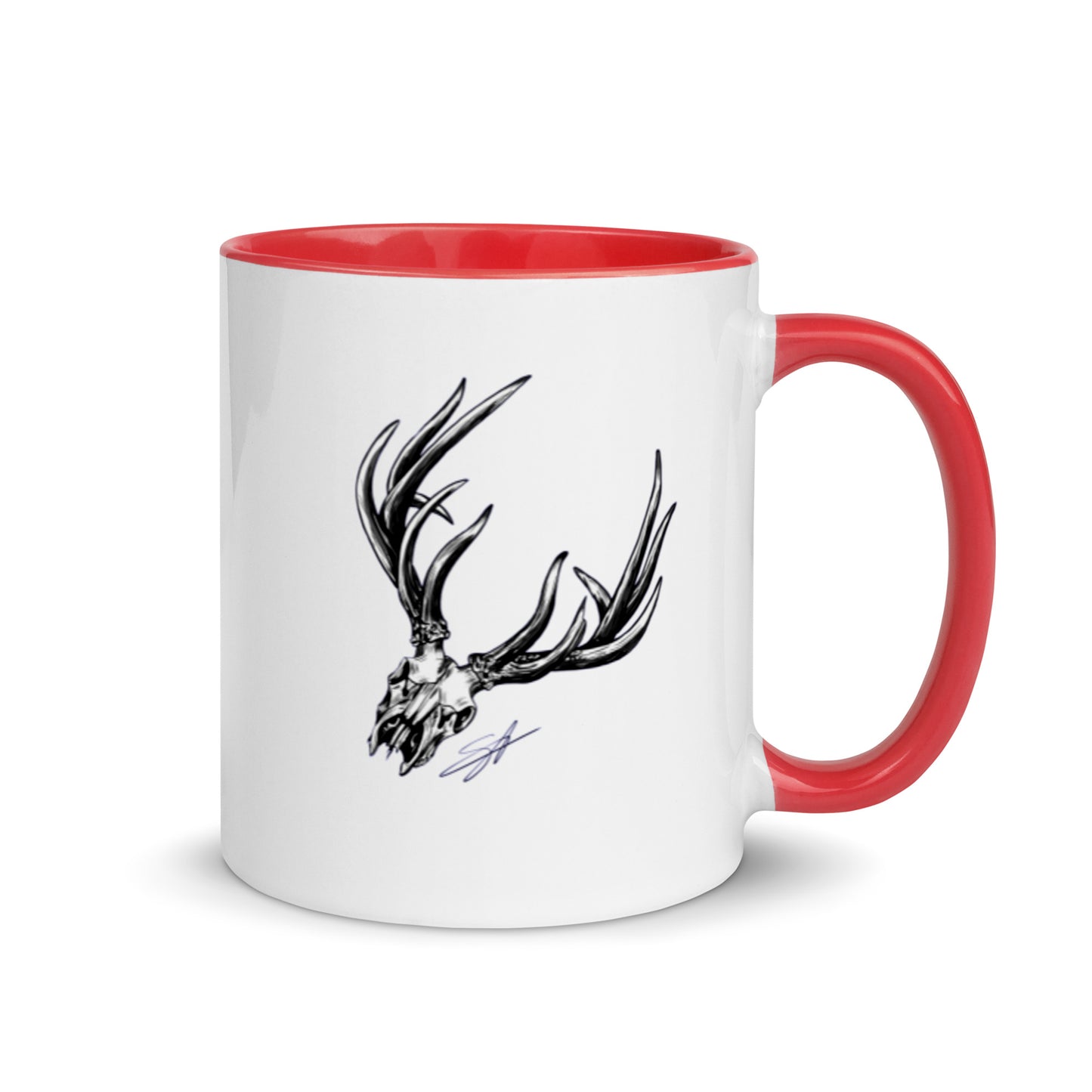Bone Head Mug with Color Inside