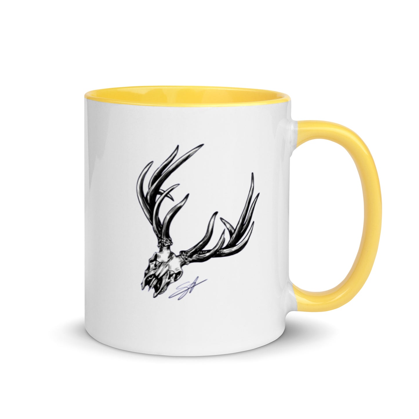 Bone Head Mug with Color Inside