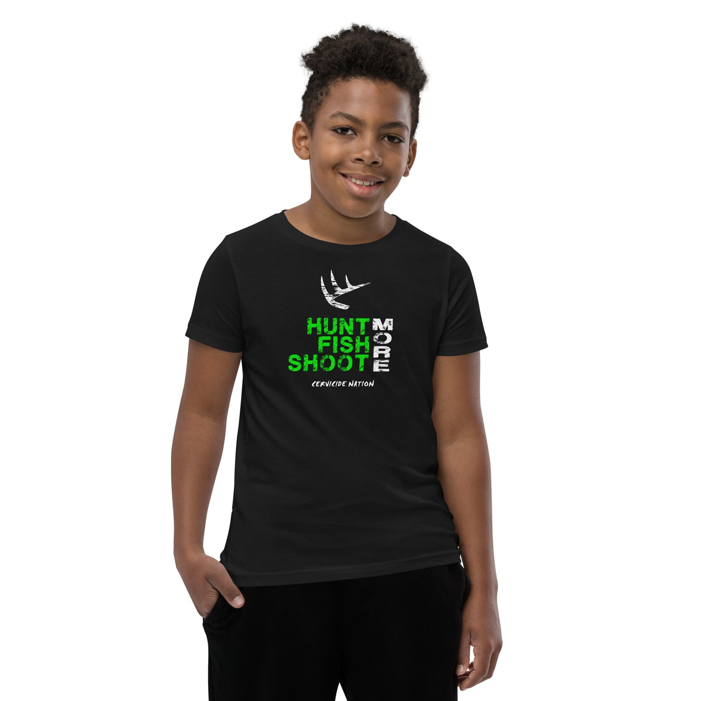 Hunt Fish Shoot Youth Short Sleeve T-Shirt