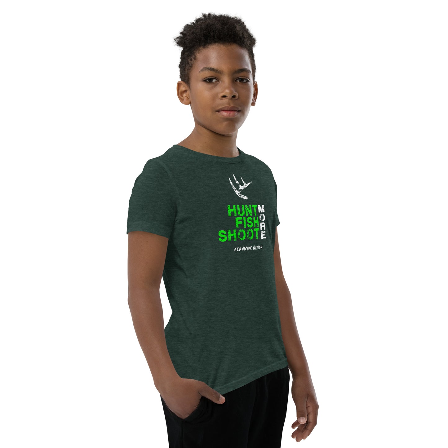 Hunt Fish Shoot Youth Short Sleeve T-Shirt