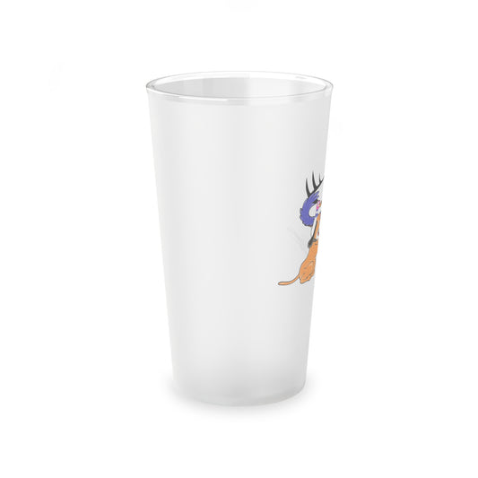 Retro Vision Frosted Pint Glass, 16oz