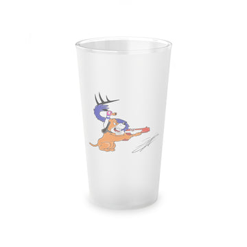 Retro Vision Frosted Pint Glass, 16oz