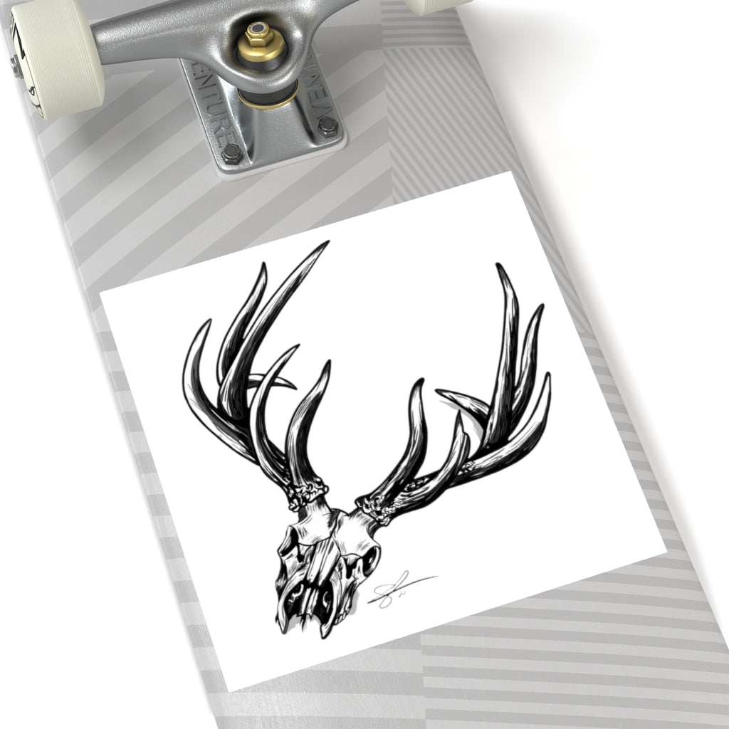 Bone Head Laminate Stickers, Square