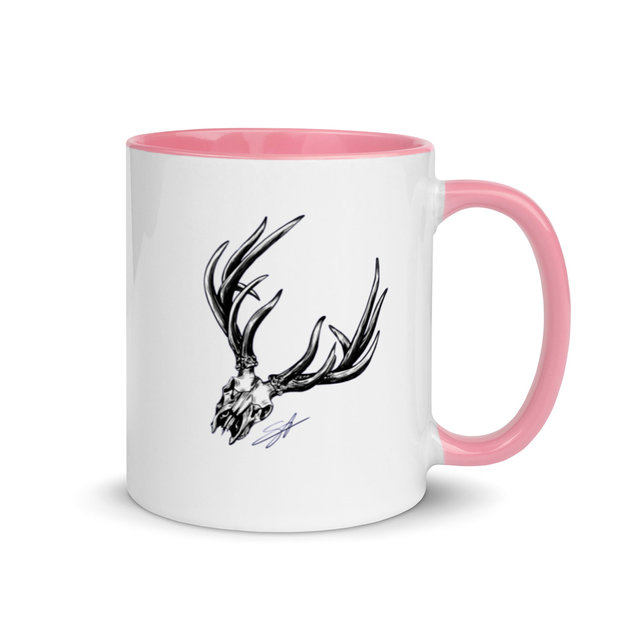 Bone Head Mug with Color Inside