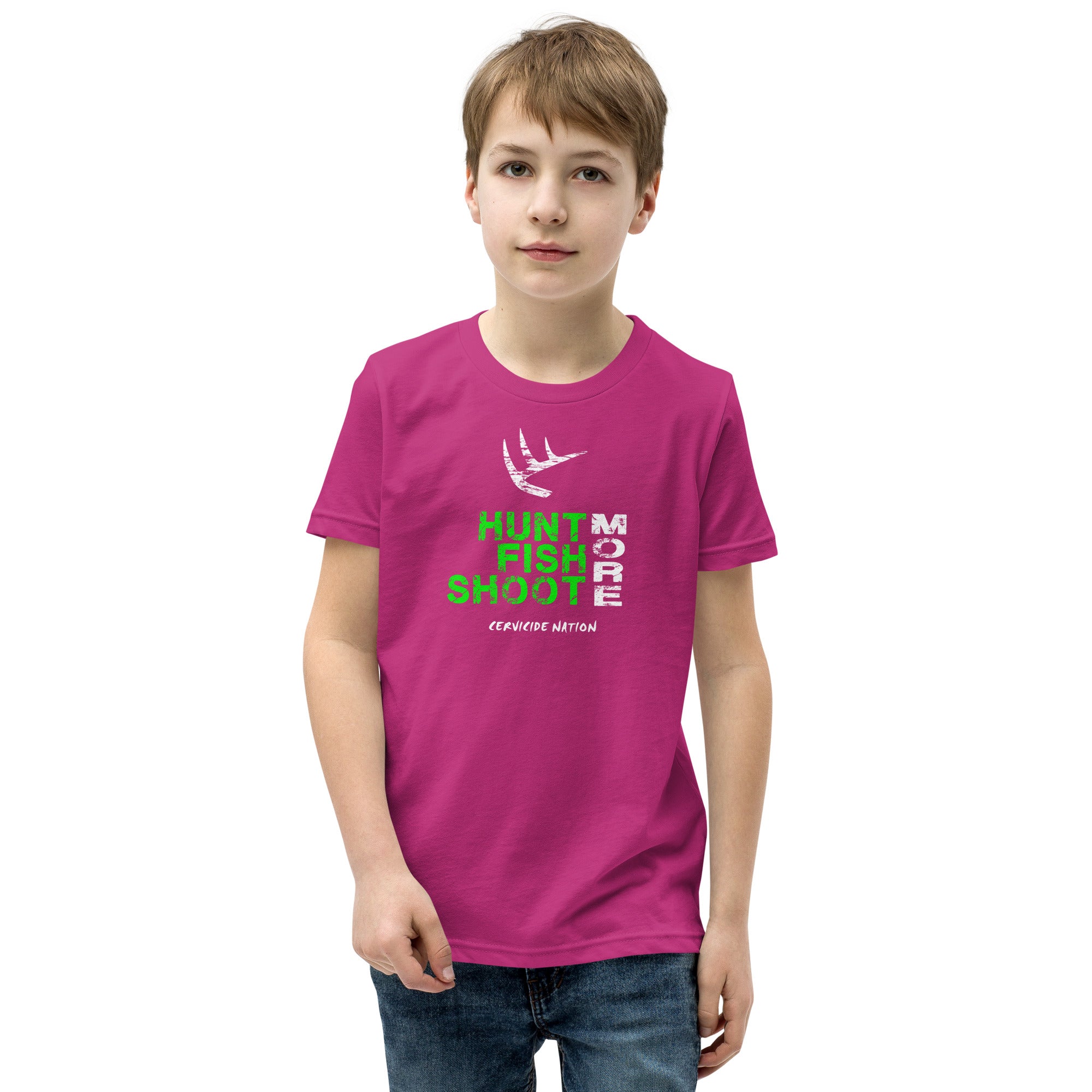 Hunt Fish Shoot Youth Short Sleeve T-Shirt