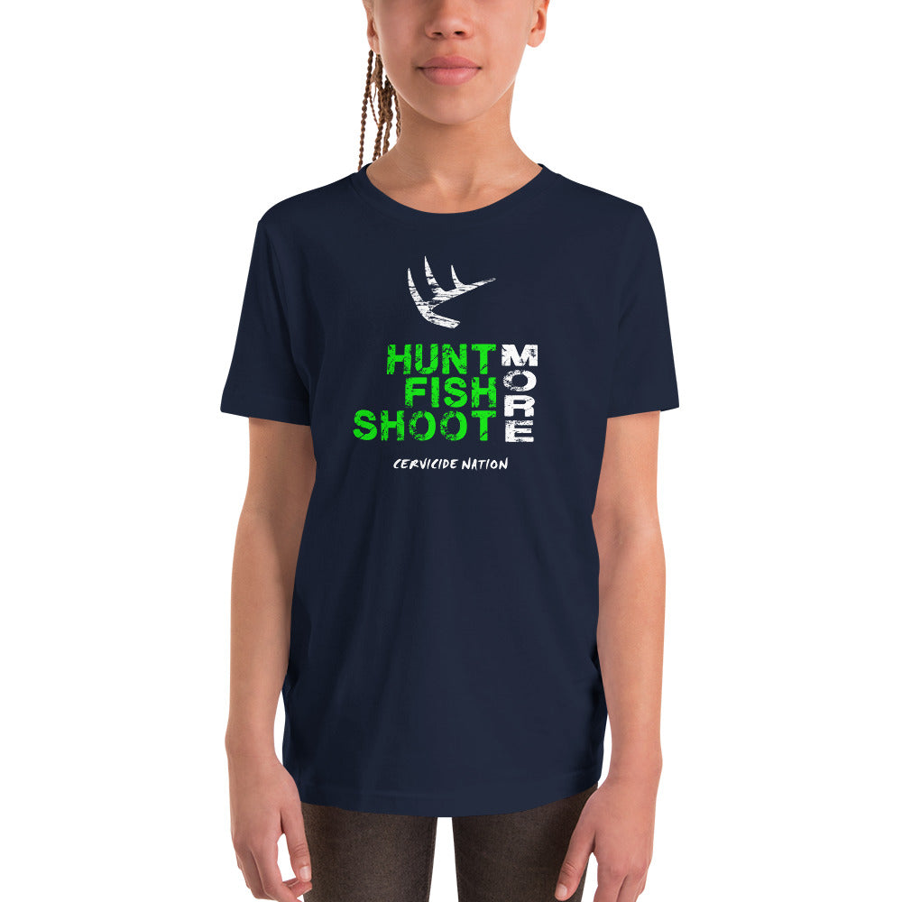 Hunt Fish Shoot Youth Short Sleeve T-Shirt